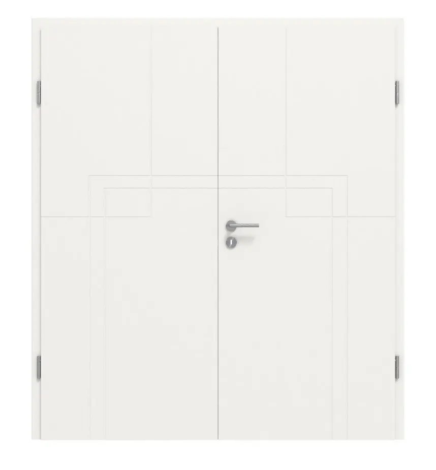 CLASSEN Drzwi dwuskrzydłowe Dynamic 3.3, RAL 9016, biały lakier, z ościeżnicą
