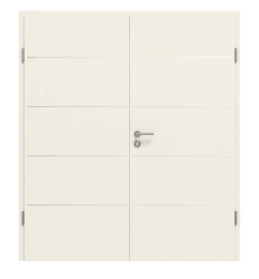 CLASSEN drzwi dwuskrzydłowe Dynamic RAL 9010 biały lakier 3.8 lizeny z ościeżnicą