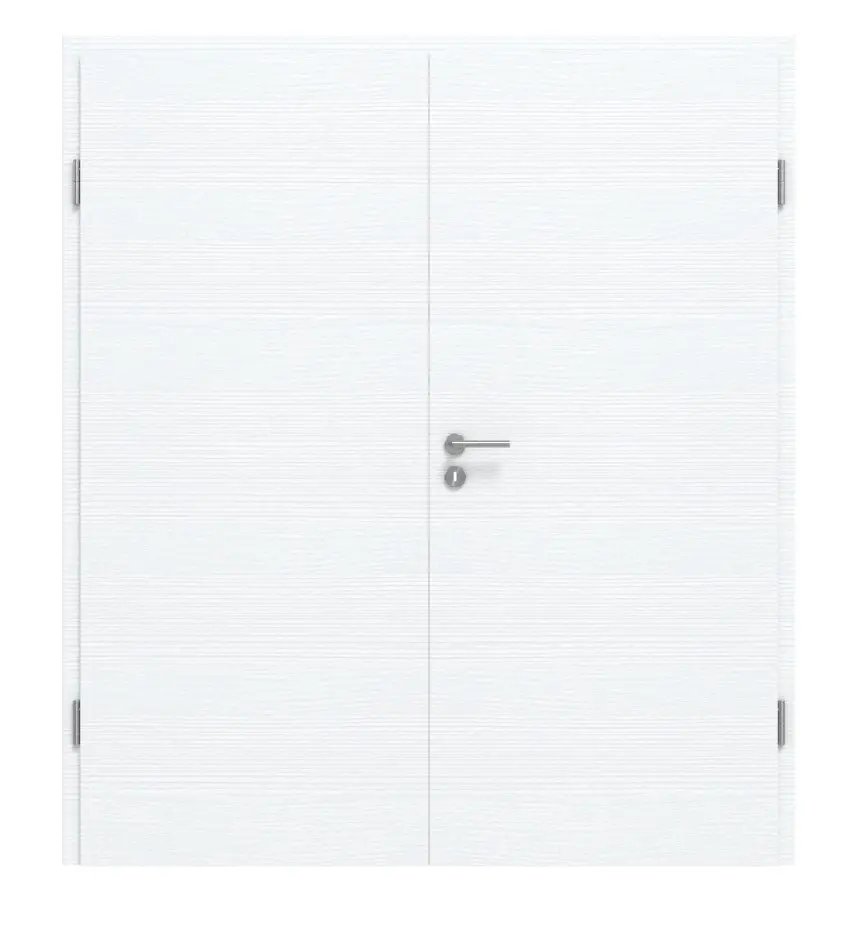 CLASSEN drzwi dwuskrzydłowe białe struktura CPL 4.1 z ościeżnicą