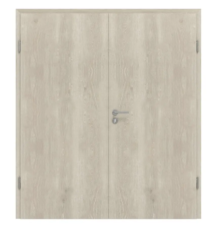 Widok frontowy drzwi dwuskrzydłowych Kendal dąb CPL z ościeżnicą - Classen