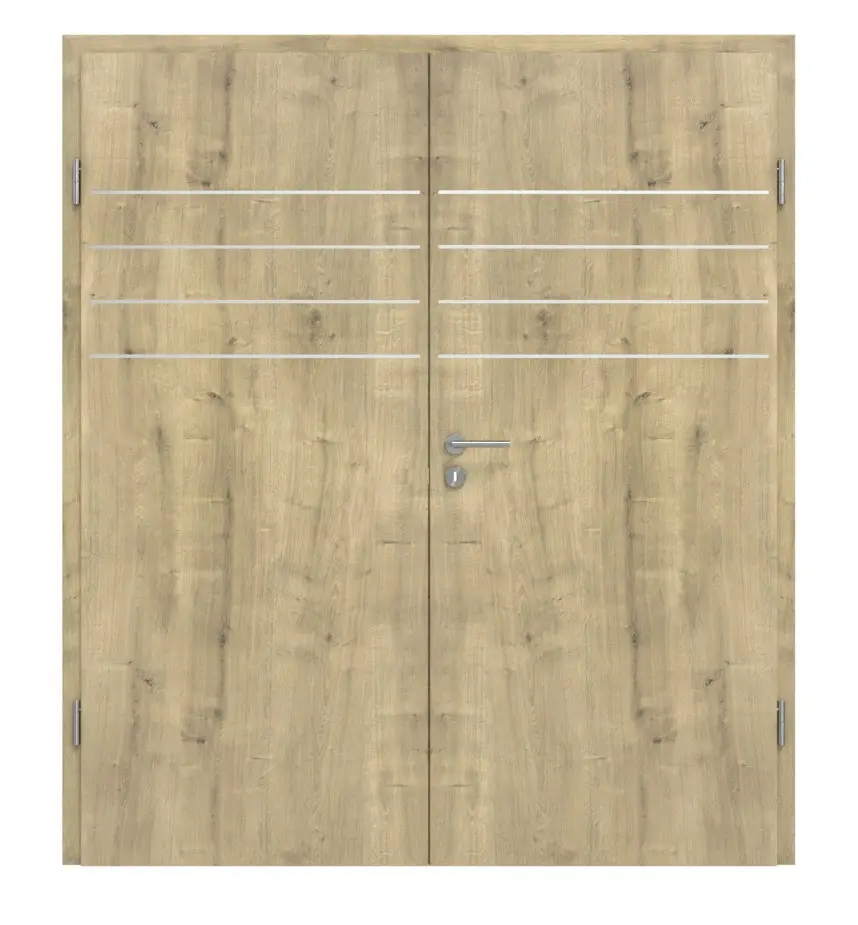 CLASSEN Drzwi dwuskrzydłowe dąb hamilton CPL 4.13 z ościeżnicą