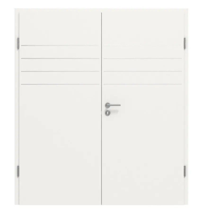 CLASSEN Drzwi dwuskrzydłowe białe RAL 9016 CPL 4.13 z ościeżnicą