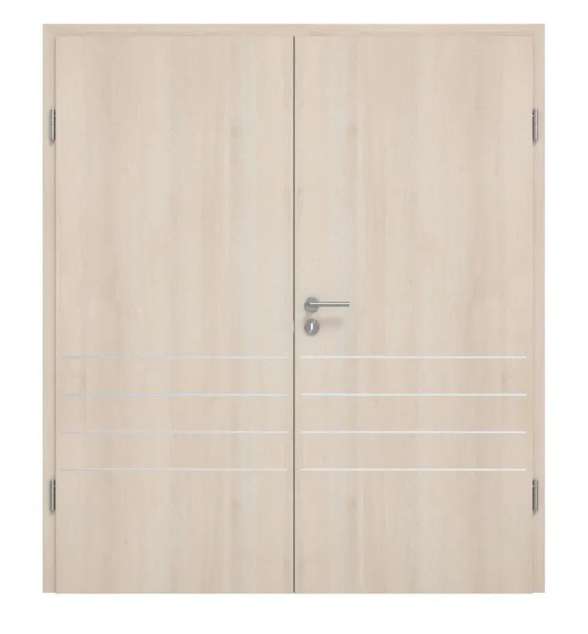 CLASSEN drzwi dwuskrzydłowe akacja jasna CPL 4.14 z ościeżnicą