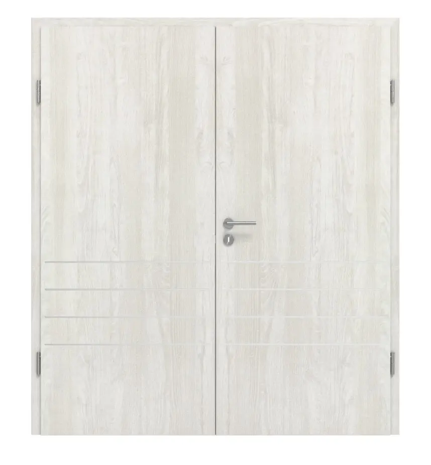 CLASSEN Drzwi dwuskrzydłowe 4.14, CPL, w kolorze jesionu norweskiego, z ościeżnicą
