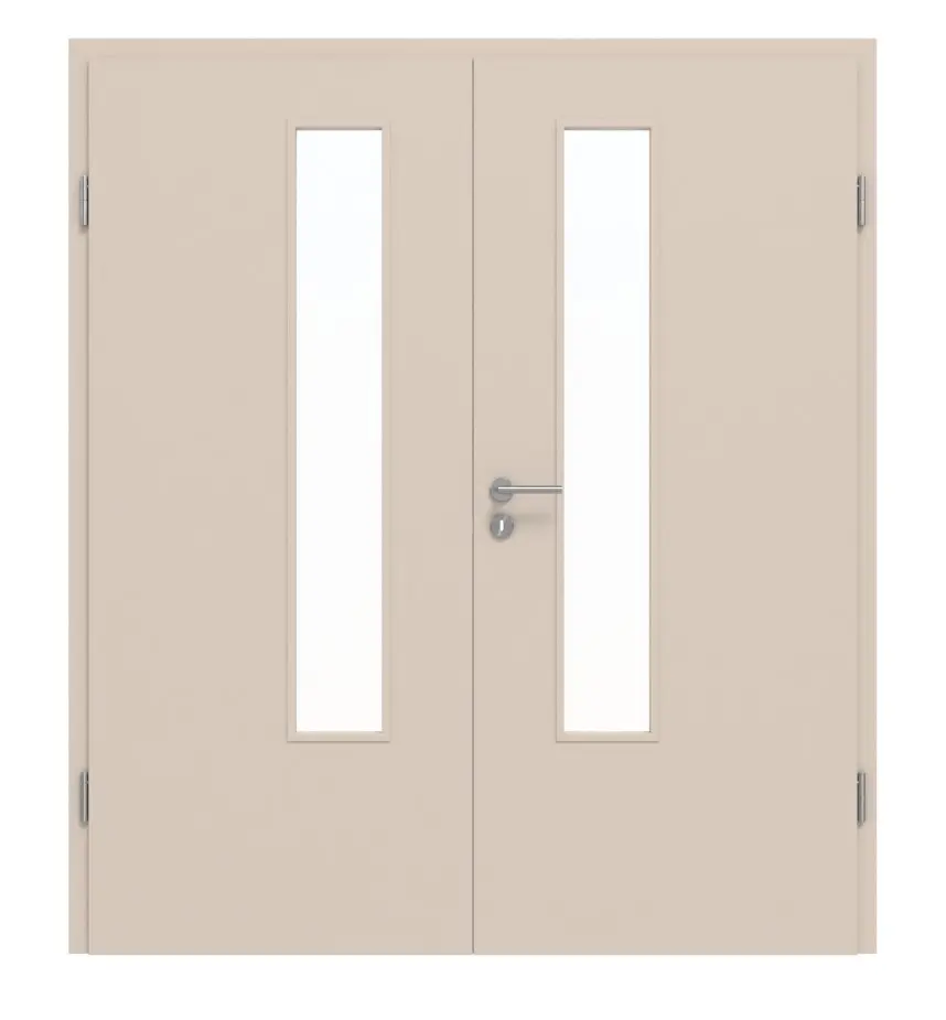 CLASSEN drzwi dwuskrzydłowe Kaschmir CPL 4.4 z przeszkleniem i ościeżnicą