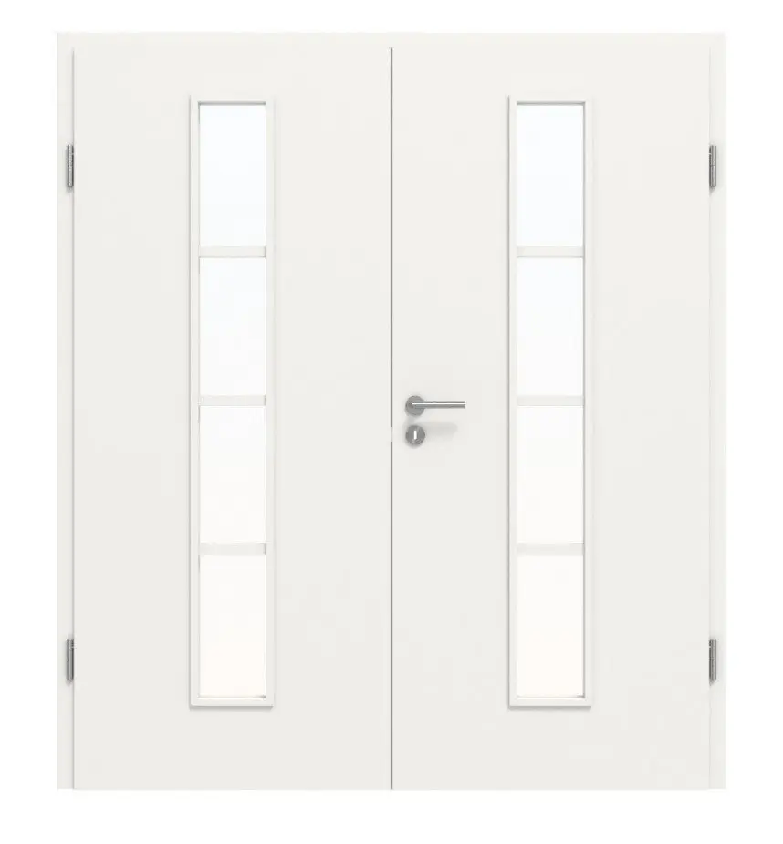 Widok frontowy dla drzwi dwuskrzydłowe 4.6 biały RAL 9016 CPL z ościeżnica - Classen