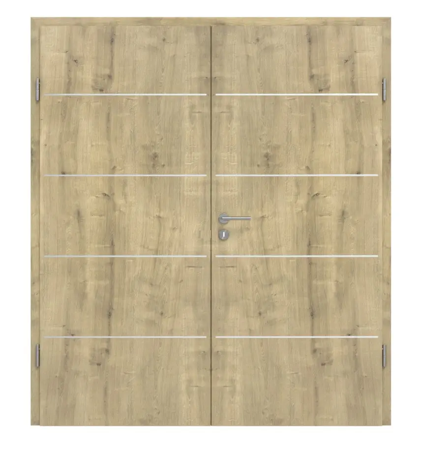 CLASSEN Drzwi dwuskrzydłowe 4.8, CPL, dąb Hamilton, z ościeżnicą