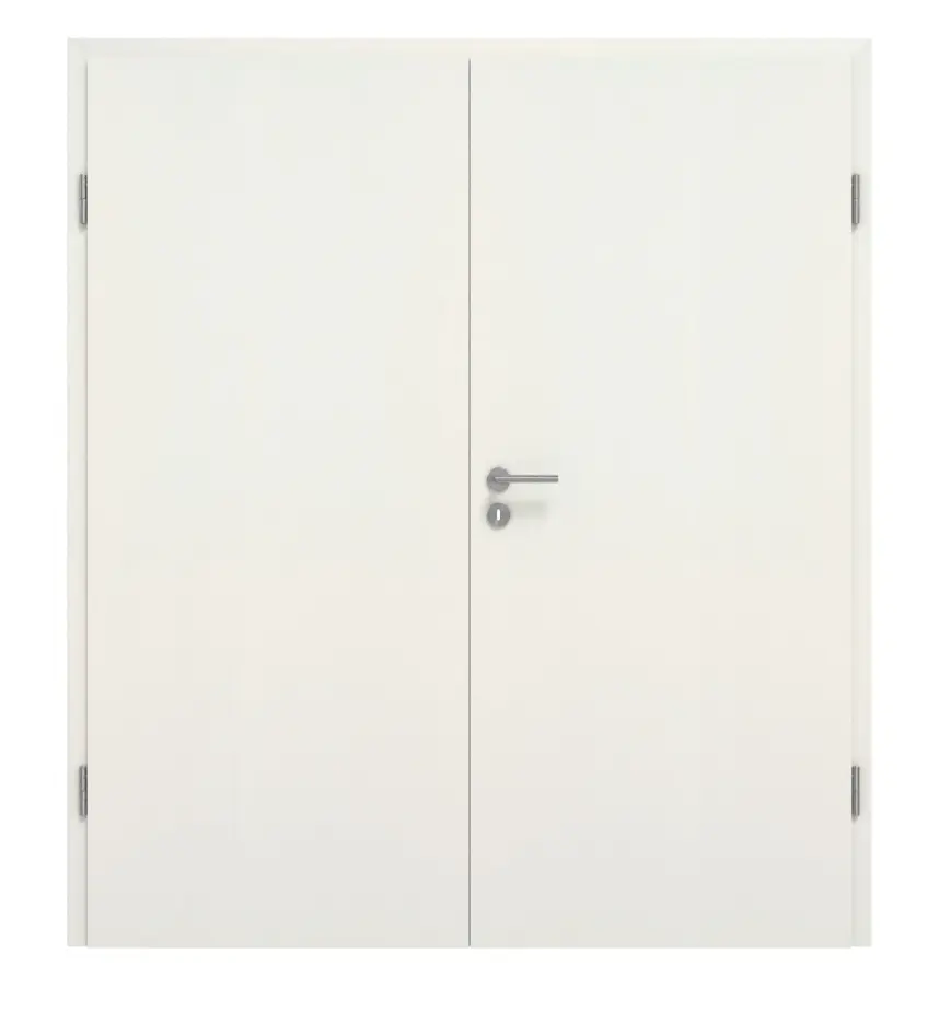 GARANT Drzwi dwuskrzydłowe wraz z ościeżnicą Biel ze strukturą Premium CePaL