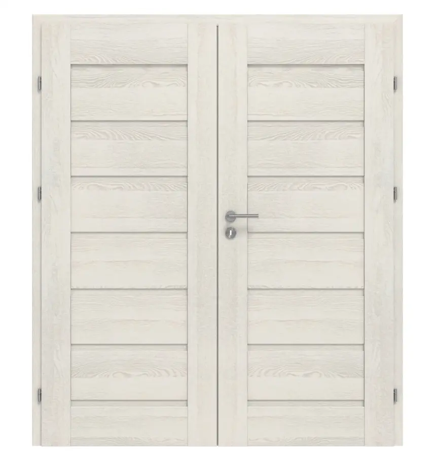 CLASSEN drzwi dwuskrzydłowe Greco M1 jesion biały 3D Look z ościeżnicą