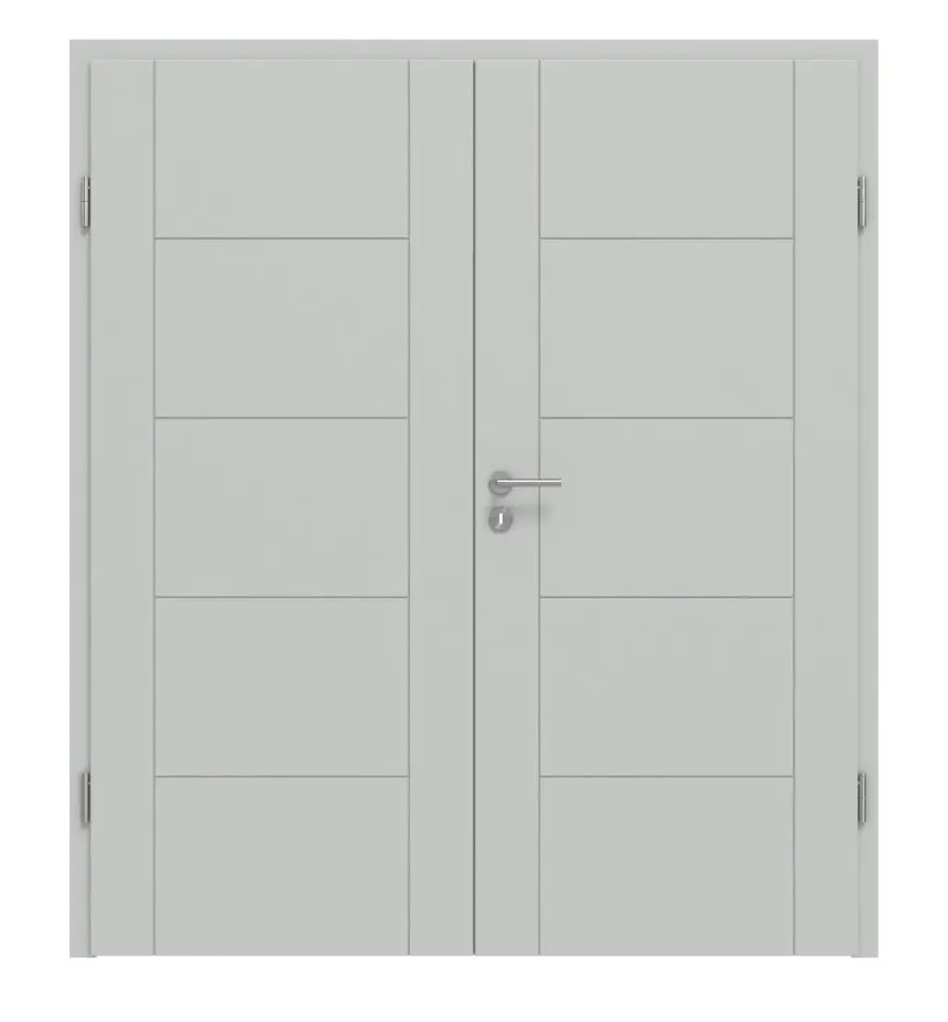 Widok frontowy Signum 13 Basic lakier szary RAL 7035 drzwi dwuskrzydłowe z ościeżnicą - Huga