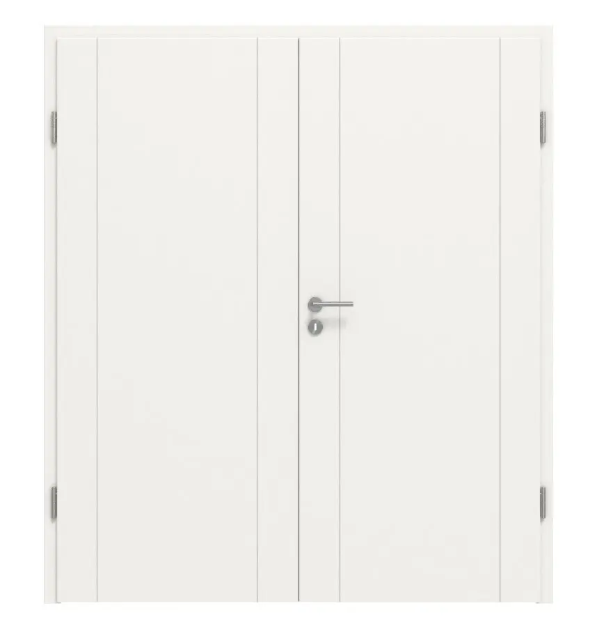 Widok frontowy modelu Signum 16 Basic lakier biały beskidzki RAL 9016 drzwi dwuskrzydłowe z ościeżnicą - Huga