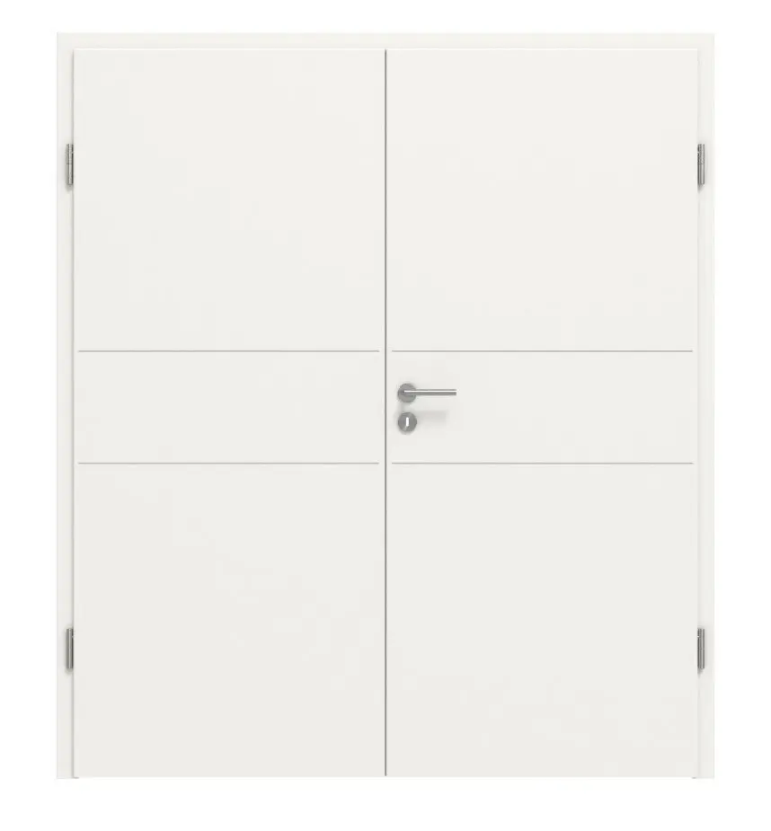 Widok frontowy Signum 29 Basic lakier biały beskidzki RAL 9016 drzwi dwuskrzydłowe z ościeżnicą - Huga