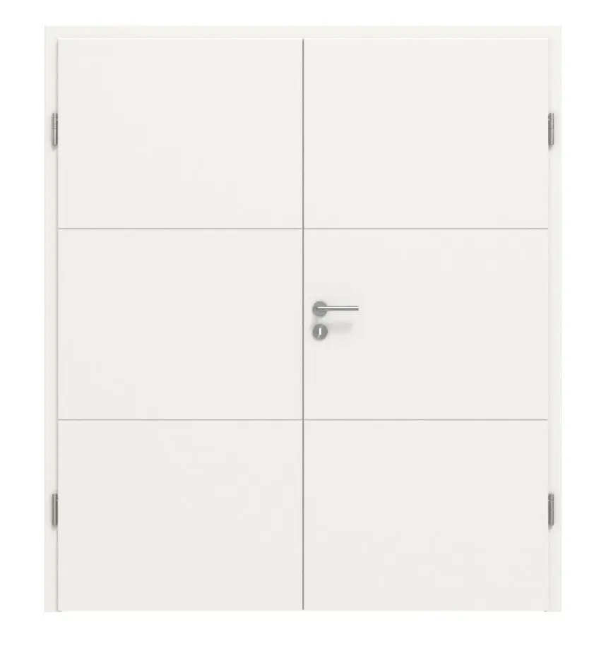 Widok frontowy Signum 31 Basic lakier biały beskidzki RAL 9016 drzwi dwuskrzydłowe z ościeżnicą - Huga