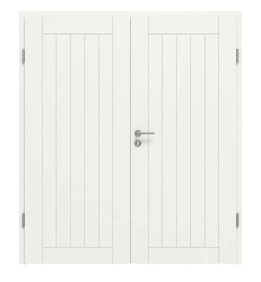 Widok frontowy Signum 54 Basic lakier biały beskidzki RAL 9016 drzwi dwuskrzydłowe z ościeżnicą - Huga