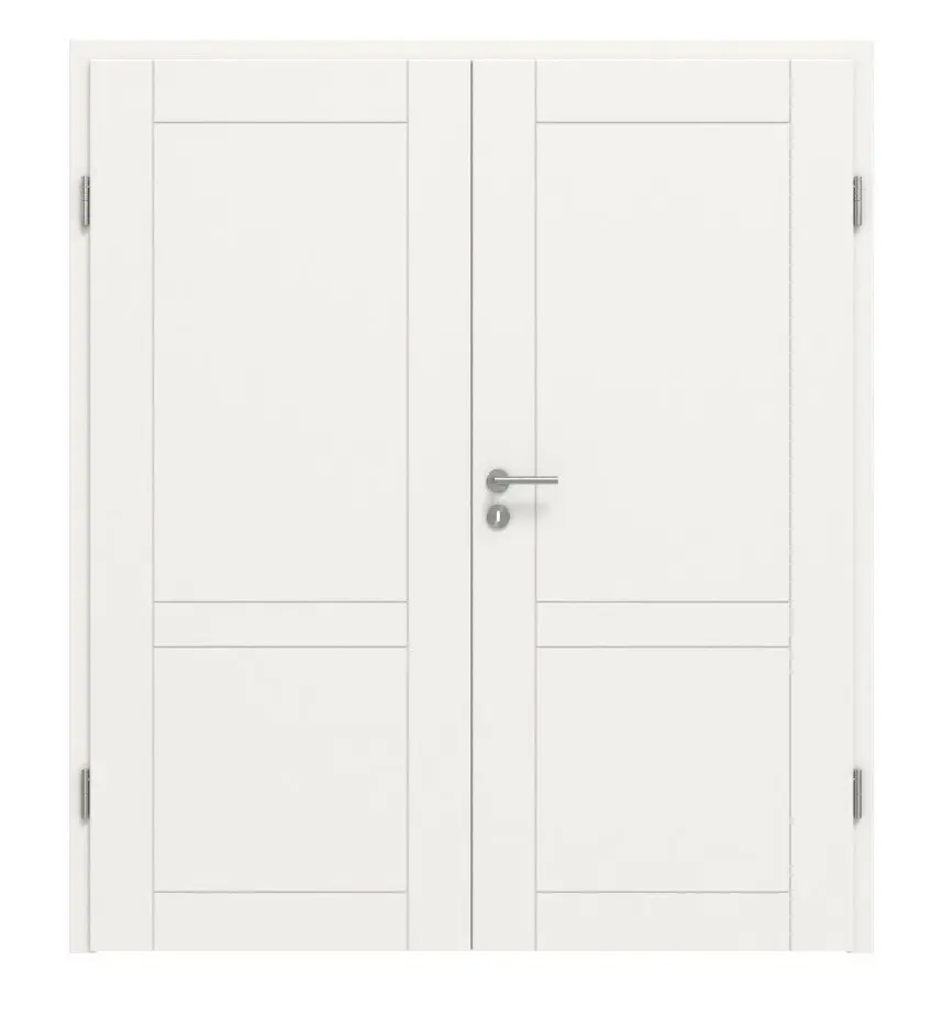 HÖRMANN drzwi dwuskrzydłowe Groove 92 biały lakier DesignLine z ościeżnicą
