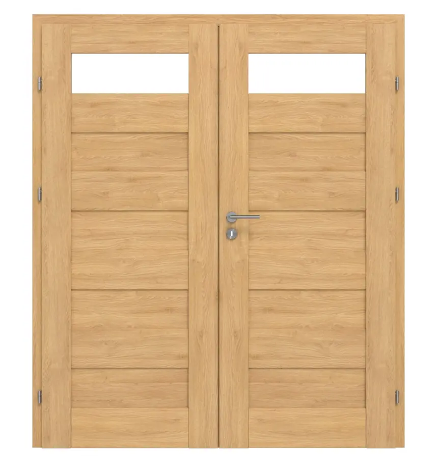 CLASSEN drzwi 2-skrzydłowe Havana M2 dąb olejowane 3D Look z przeszkleniem z ościeżnicą