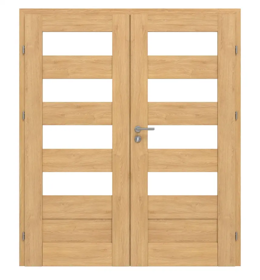 CLASSEN drzwi dwuskrzydłowe Havana M5 dąb olejowane 3D Look z przeszkleniem i ościeżnicą