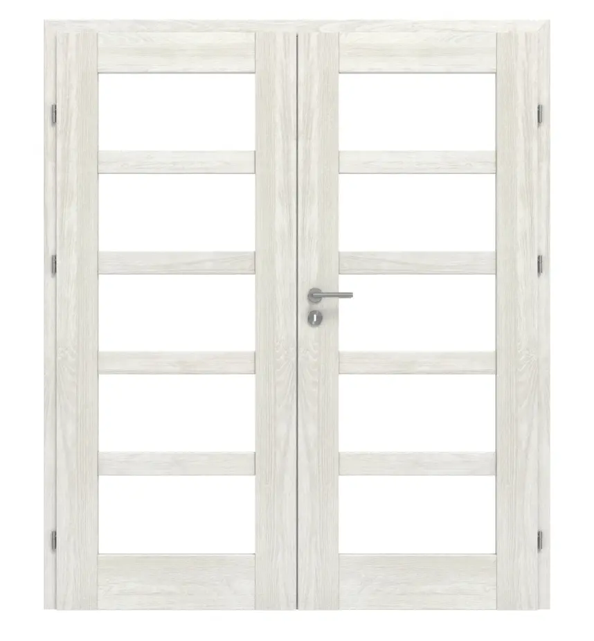 CLASSEN drzwi dwuskrzydłowe Lukka M3 jesion norweski CPL z przeszkleniem i ościeżnicą