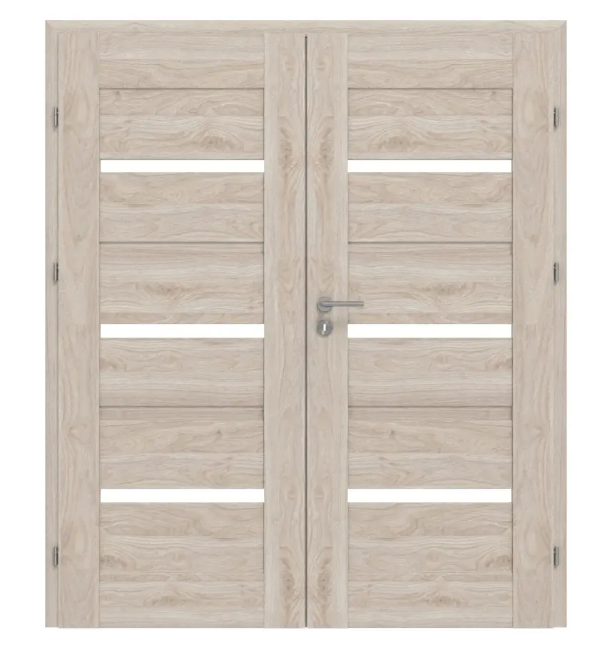 CLASSEN drzwi 2-skrzydłowe Magnetic M8 Orzech Kolumbia jasny 3D Look z przeszkleniem z ościeżnicą