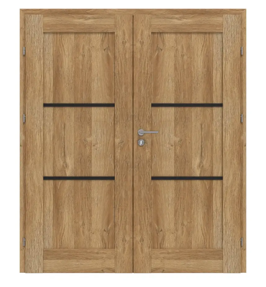 CLASSEN drzwi dwuskrzydłowe Mamba M2 Grandson dąb Iridium z ościeżnicą