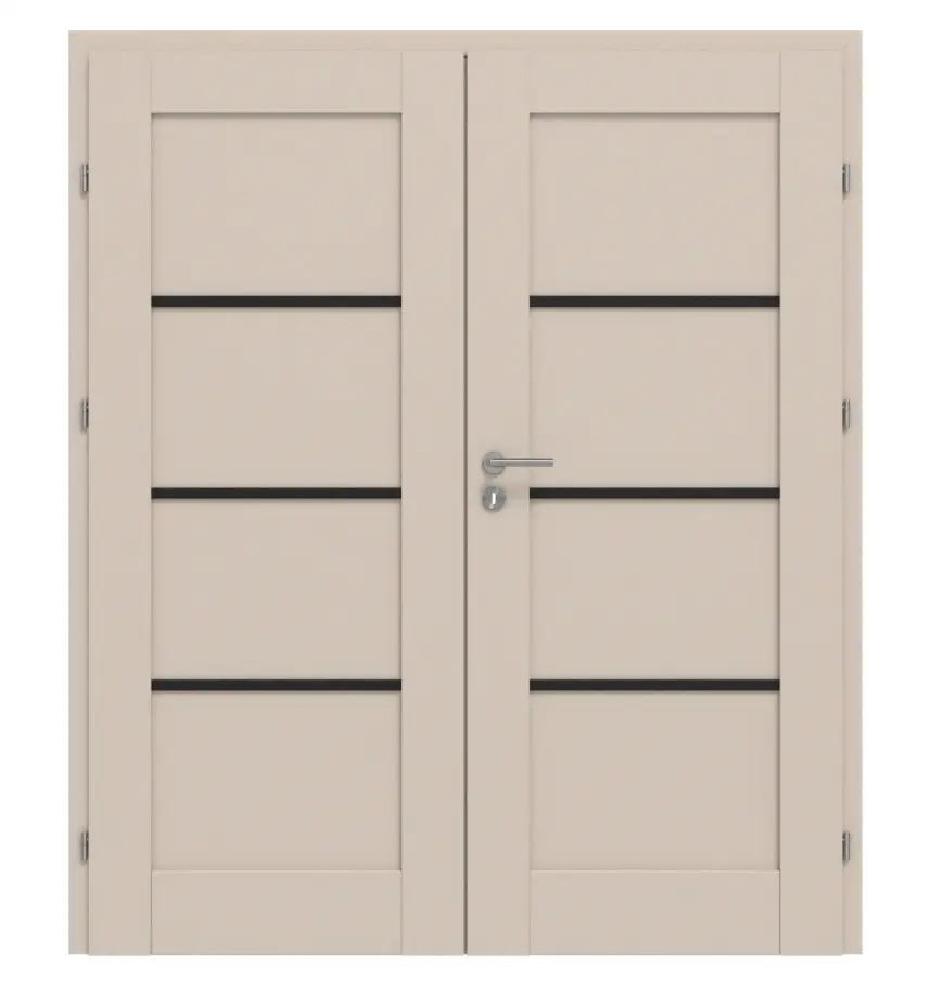 Classen drzwi dwuskrzydłowe Mamba M3 Uni Kaschmir Iridium wraz z ościeżnicą