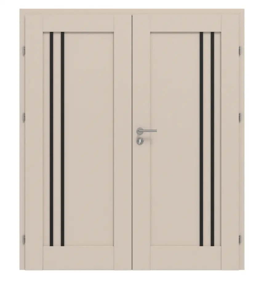 CLASSEN drzwi dwuskrzydłowe Mamba M5 Uni Kaszmir Iridium z ościeżnicą