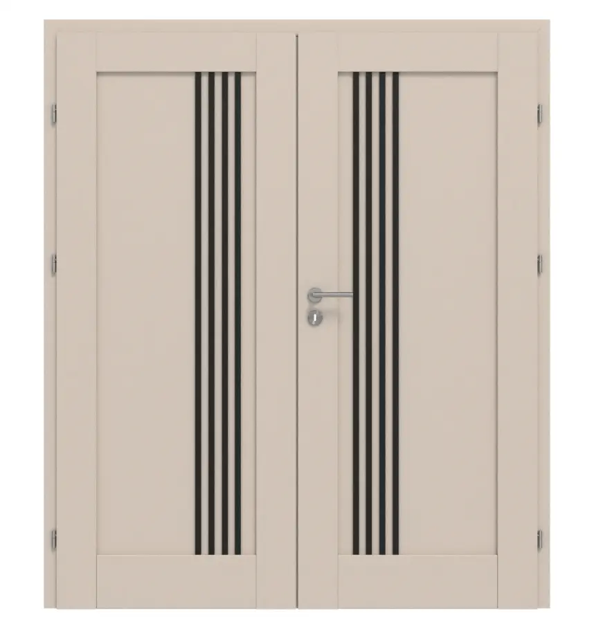 Classen drzwi 2-skrzydłowe Mamba M6 Uni Kaszmir Iridium wraz z ościeżnicą