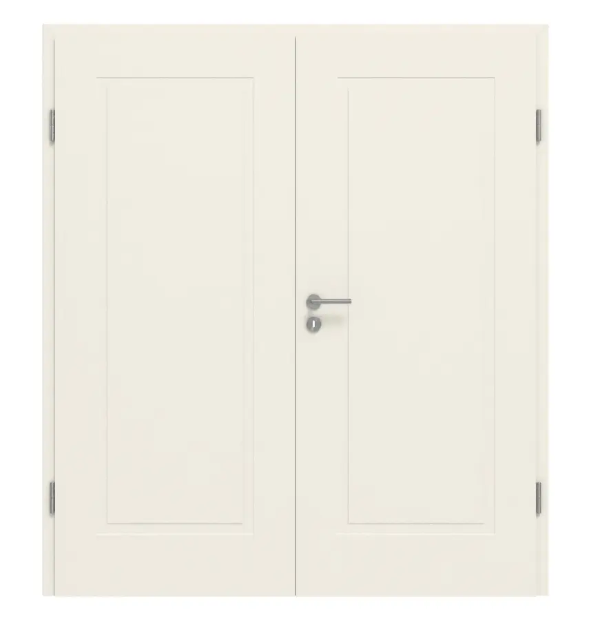 GARANT Drzwi dwuskrzydłowe Milano M1, biały lakier, z ościeżnicą