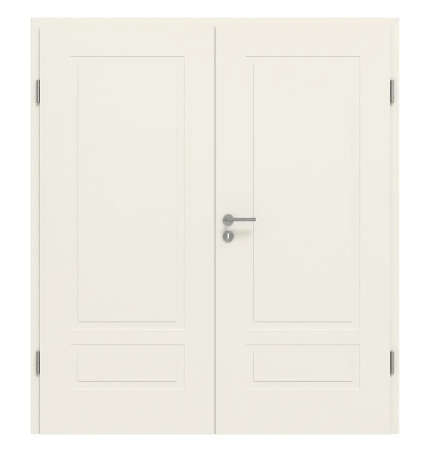 GARANT Drzwi dwuskrzydłowe Milano M2/1, biały lakier, z ościeżnicą