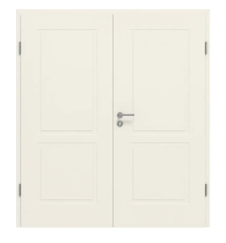 GARANT Drzwi dwuskrzydłowe Milano M2, biały lakier, z ościeżnicą