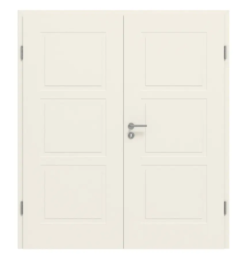 GARANT drzwi dwuskrzydłowe Milano M3 biały lakier z ościeżnicą