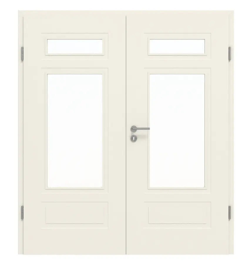 GARANT drzwi 2-skrzydłowe Milano biały lakier z przeszkleniem ML3/1 z ościeżnicą