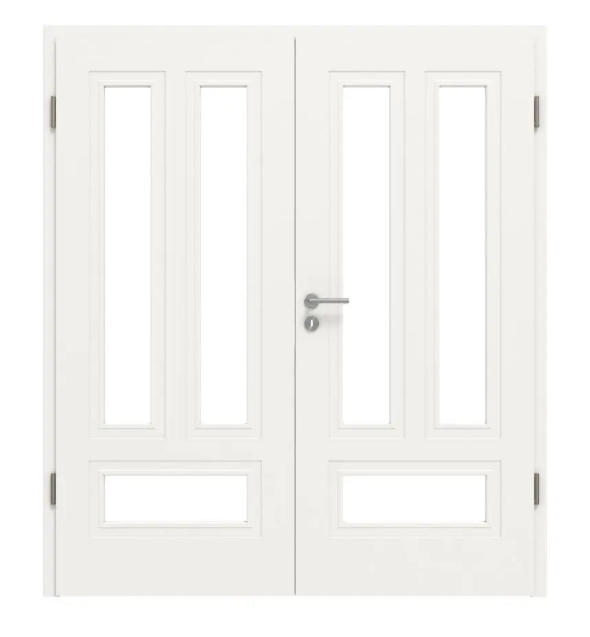 Widok frontowy Montana 5 LA ClassicLine biały lakier drzwi dwuskrzydłowe z ościeżnicą - Hörmann