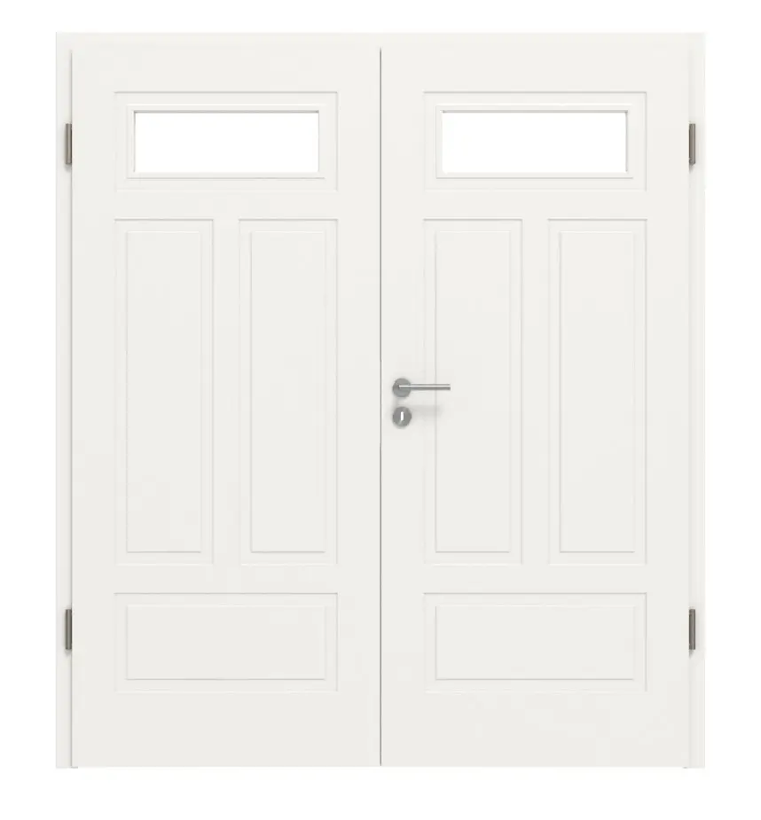Widok frontowy Montana 6 LA 1 ClassicLine biały lakier drzwi dwuskrzydłowe z ościeżnicą - Hörmann