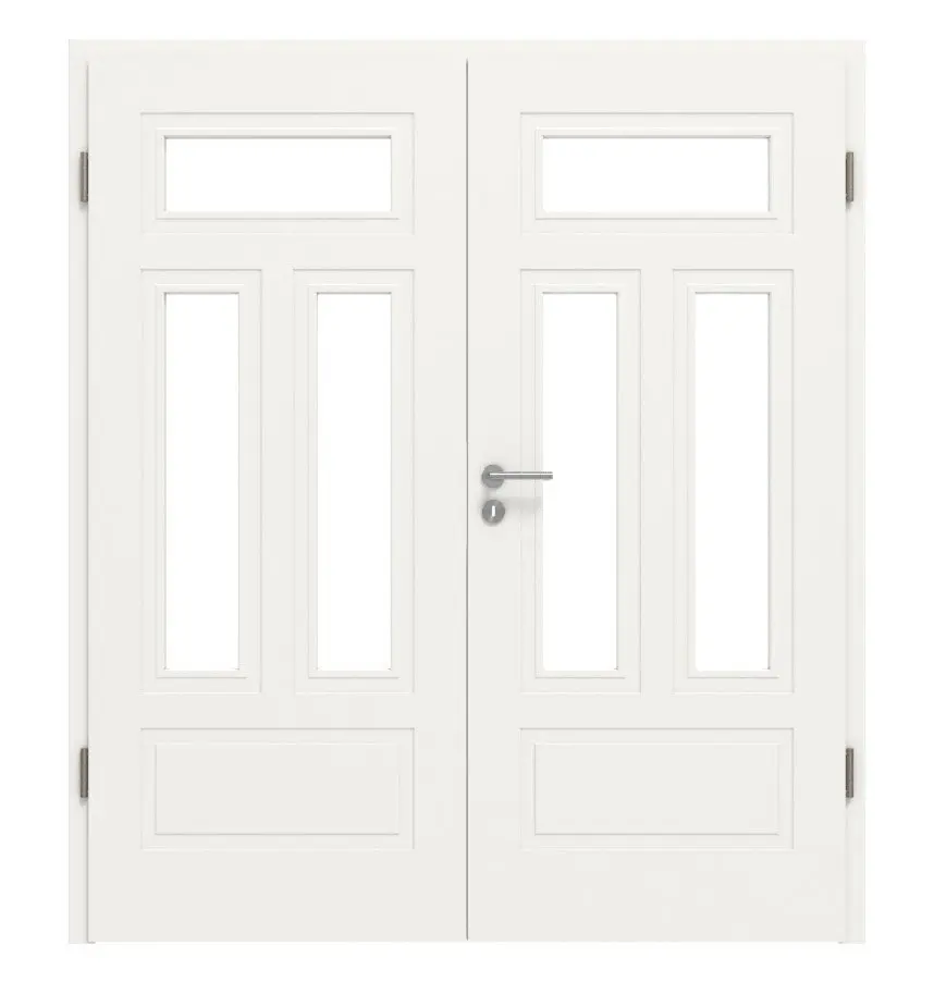 Widok frontowy modelu Montana 6 LA 2 ClassicLine biały lakier drzwi dwuskrzydłowe z ościeżnicą - Hörmann