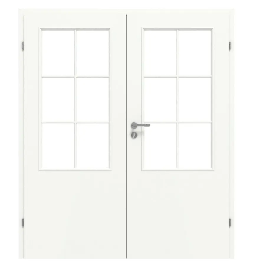 CLASSEN drzwi 2-skrzydłowe Natura LA 2/3 biały Primo wraz z ościeżnicą z przeszkleniem