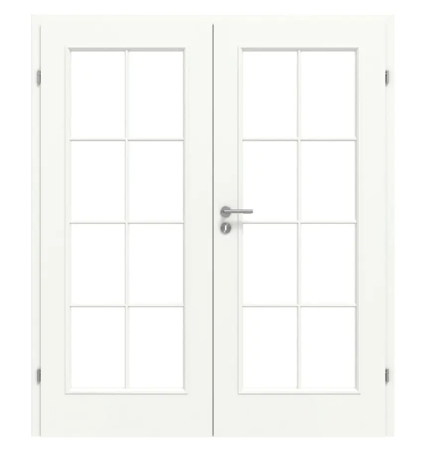 CLASSEN drzwi dwuskrzydłowe Natura LA 3/3 biały Primo w zestawie z ościeżnicą z przeszkleniem