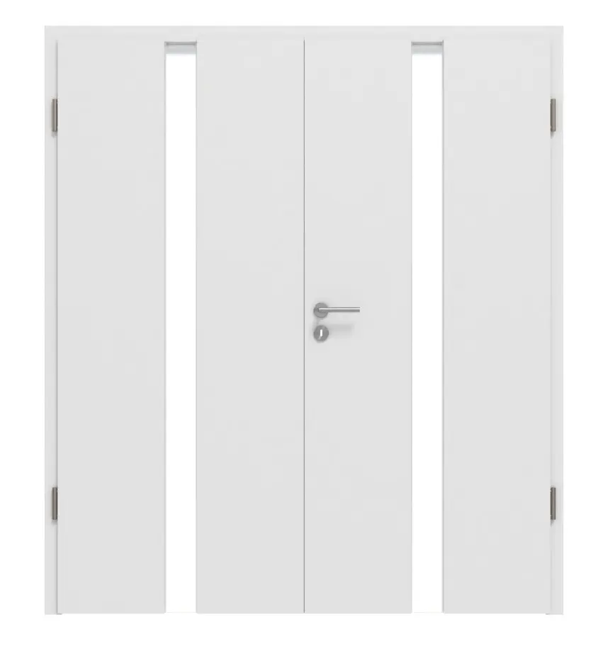 Widok frontowy Smart 1 na środku Basic Durat biel baliowa drzwi dwuskrzydłowe z ościeżnicą - Huga