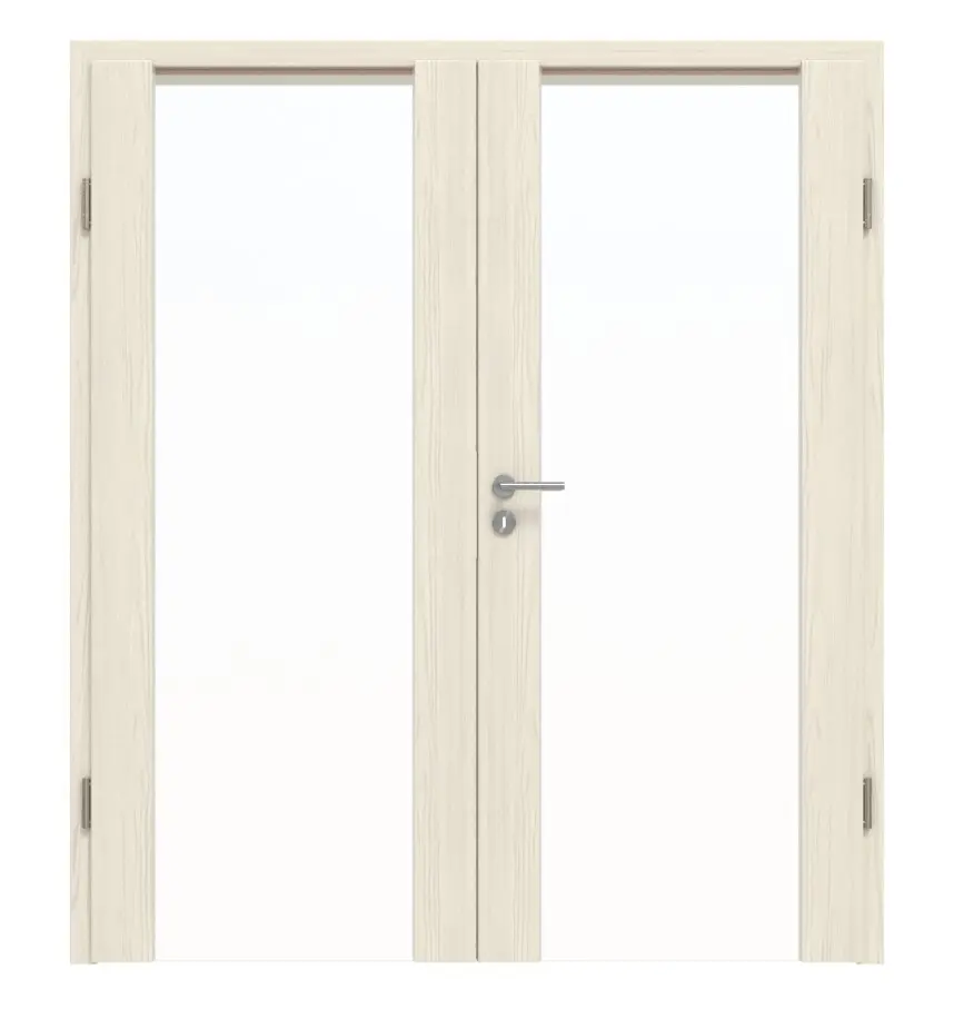 Widok frontowy Sueno 1 Basic Durat modrzew lazurowany drzwi dwuskrzydłowe z ościeżnicą - Huga