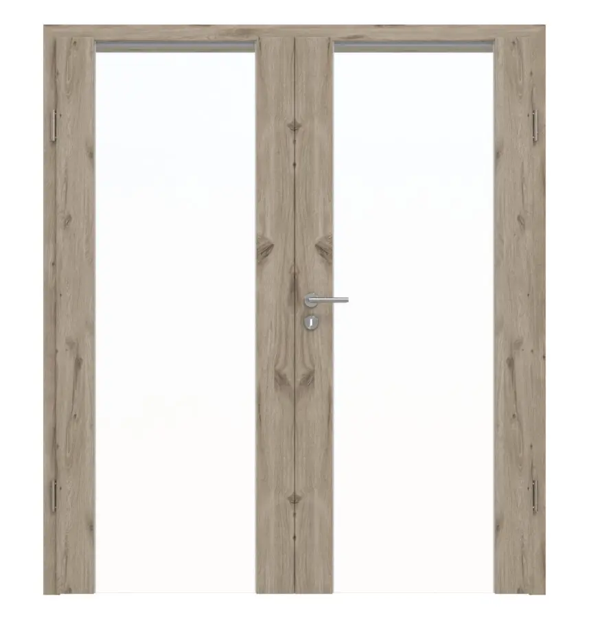 HÖRMANN drzwi dwuskrzydłowe Rail 1 Dąb północny Duradecor DesignLine z ościeżnicą