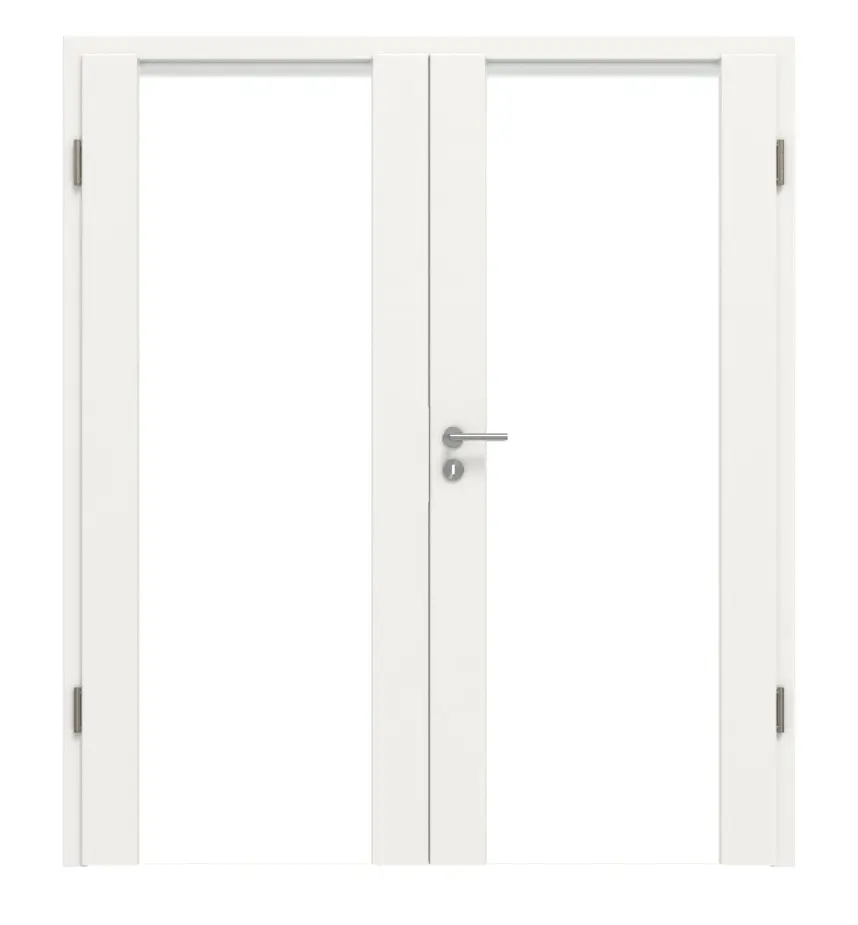 HÖRMANN Drzwi dwuskrzydłowe Rail 1 biały drogowy RAL 9016 Duradecor DesignLine z ościeżnicą