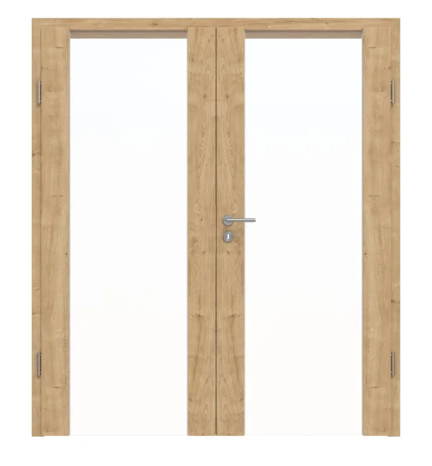 Widok frontowy Sueno 1 Basic Durat dąb sękaty drzwi dwuskrzydłowe z ościeżnicą - Huga