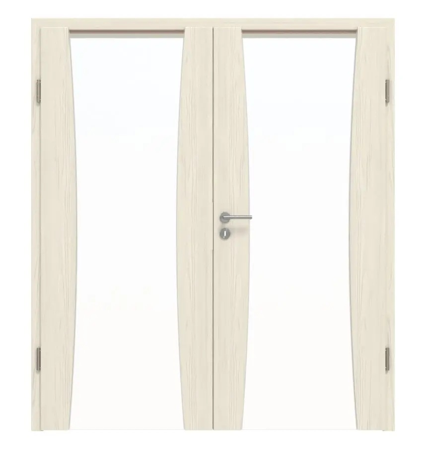 Widok frontowy Sueno 2 Basic Durat modrzew lazurowany drzwi dwuskrzydłowe z ościeżnicą - Huga