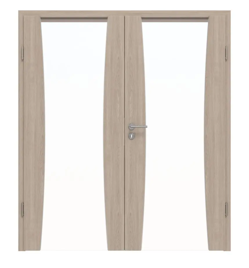 Widok frontowy marki Sueno 2 Basic Durat dąb szary drzwi dwuskrzydłowe w tym ościeżnica - Huga