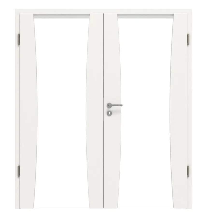 HÖRMANN Drzwi dwuskrzydłowe Rail 2 biały drogowy RAL 9016 Duradecor DesignLine z ościeżnicą