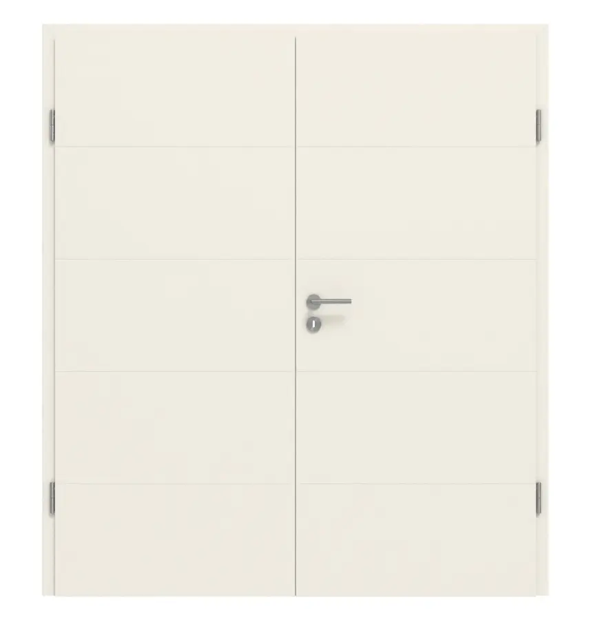 GARANT drzwi dwuskrzydłowe Riva RI1 biały lakier z ościeżnicą