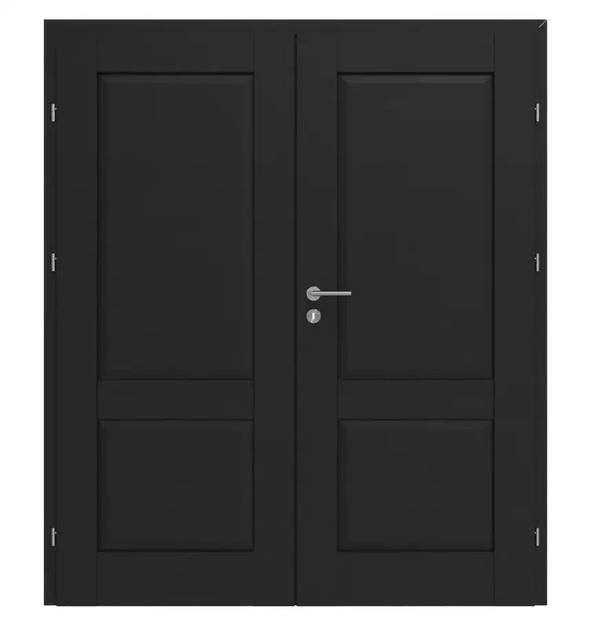 CLASSEN drzwi dwuskrzydłowe Svin M1.3 Uni Black Iridium z ościeżnicą