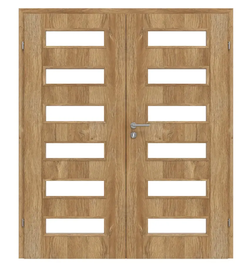 CLASSEN drzwi dwuskrzydłowe Tetyda M1 Grandson dąb Iridium z przeszkleniem i ościeżnicą