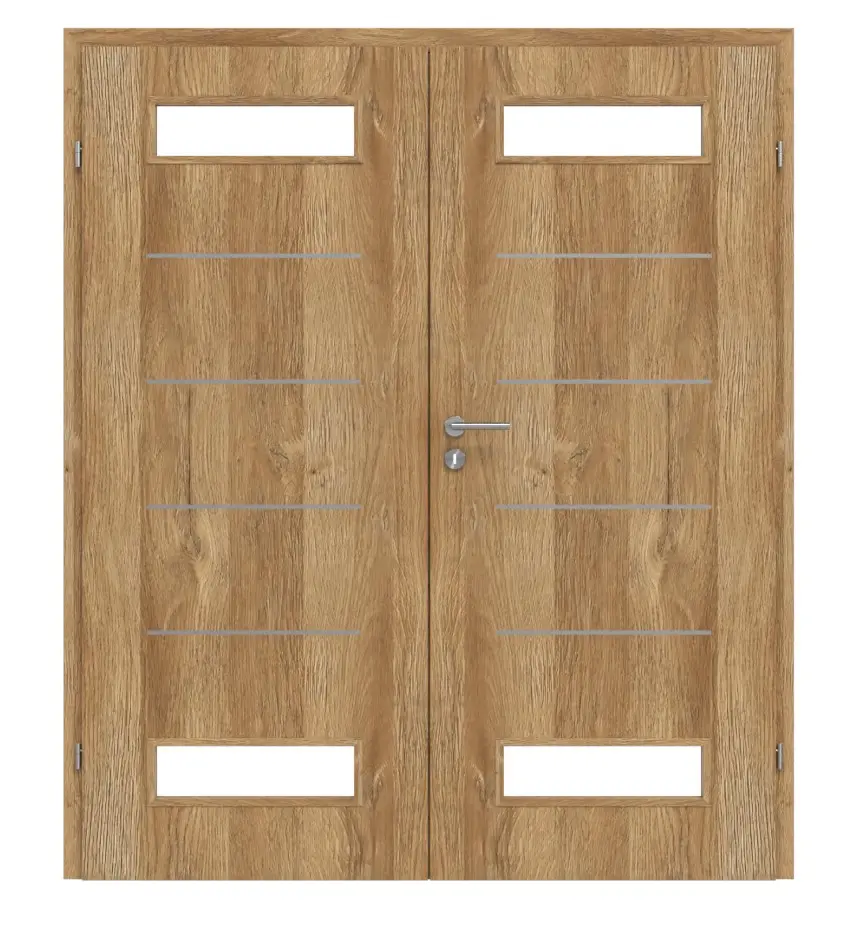 CLASSEN drzwi dwuskrzydłowe Tetyda M3 Grandson dąb Iridium z przeszkleniem wraz z ościeżnicą