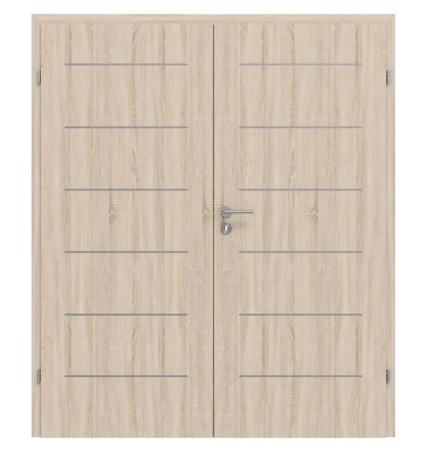 CLASSEN drzwi dwuskrzydłowe Tetyda M5 dąb Sonoma 3D Look z ościeżnicą